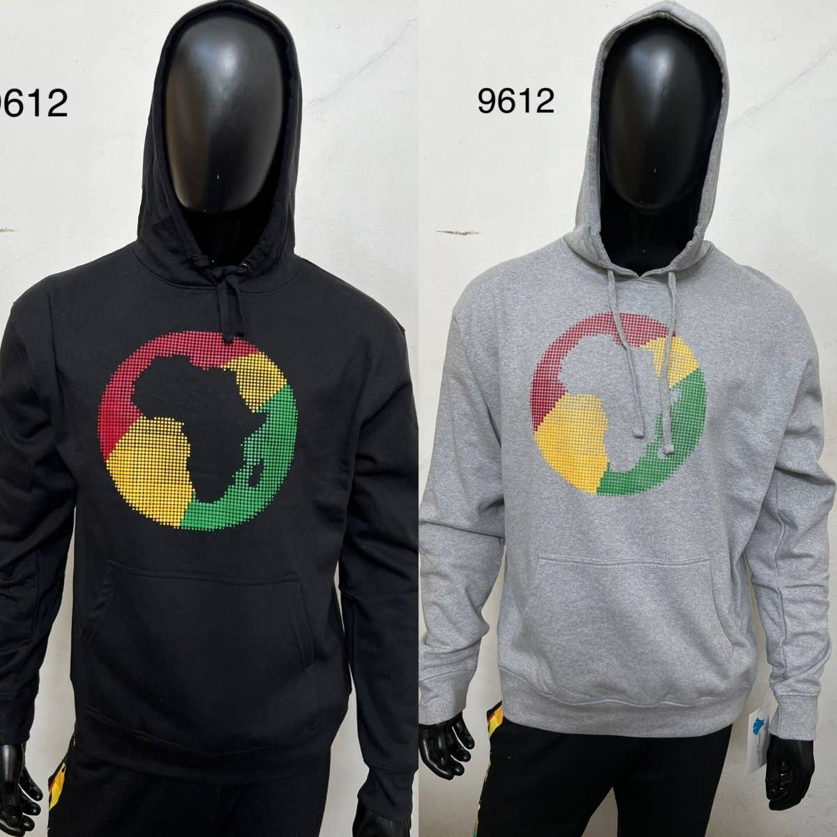 Advance Apparels - Wholesale Hoodie - Women's - Rasta Color Africa Map Hoodie 96123