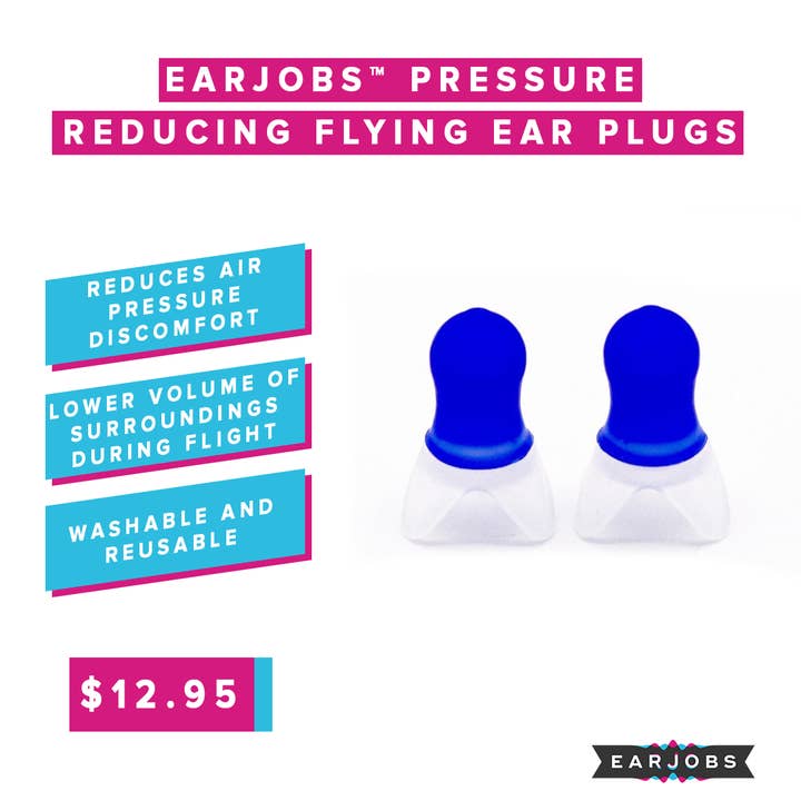 Earjobs - Wholesale Earplugs - Earjobsâ„¢ Flying Ear Plugs 2.0 (2 Pairs)