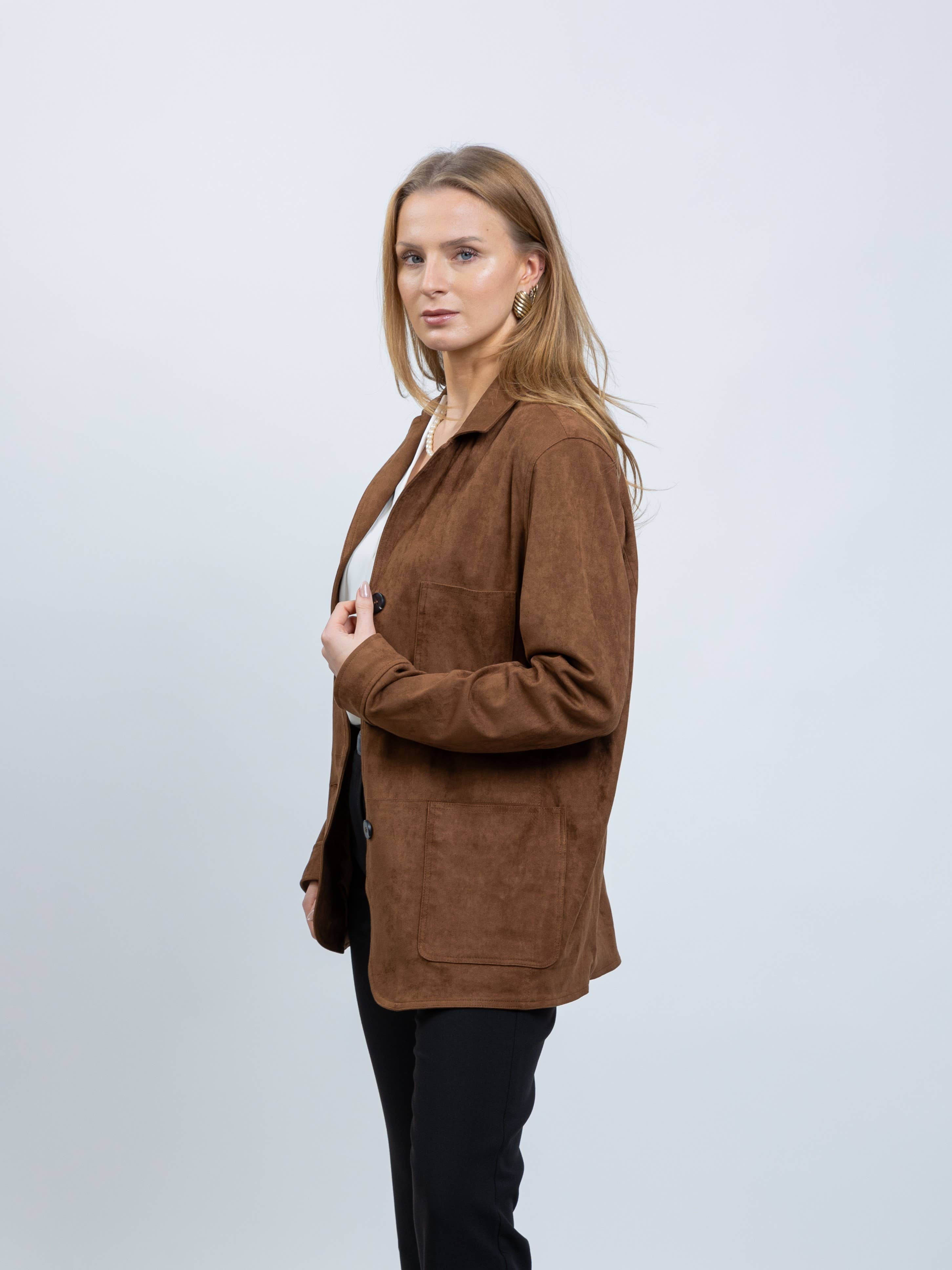 KZELL PARIS - Wholesale Jacket - Women's - SUEDE-LOOK JACKET4