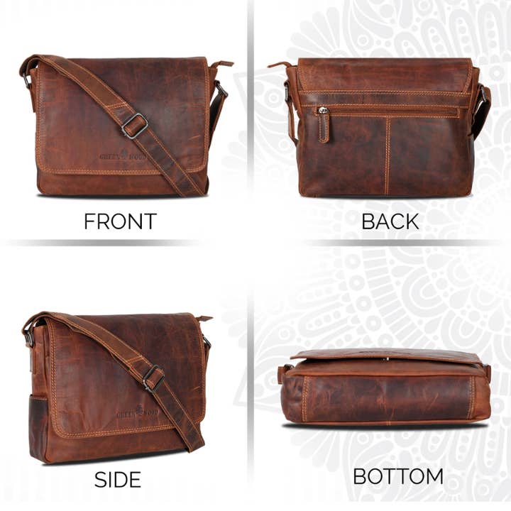 Greenwood Leather - Wholesale Messenger Bag - Unisex - Smart Messenger Steven Mini 11"-GW1132