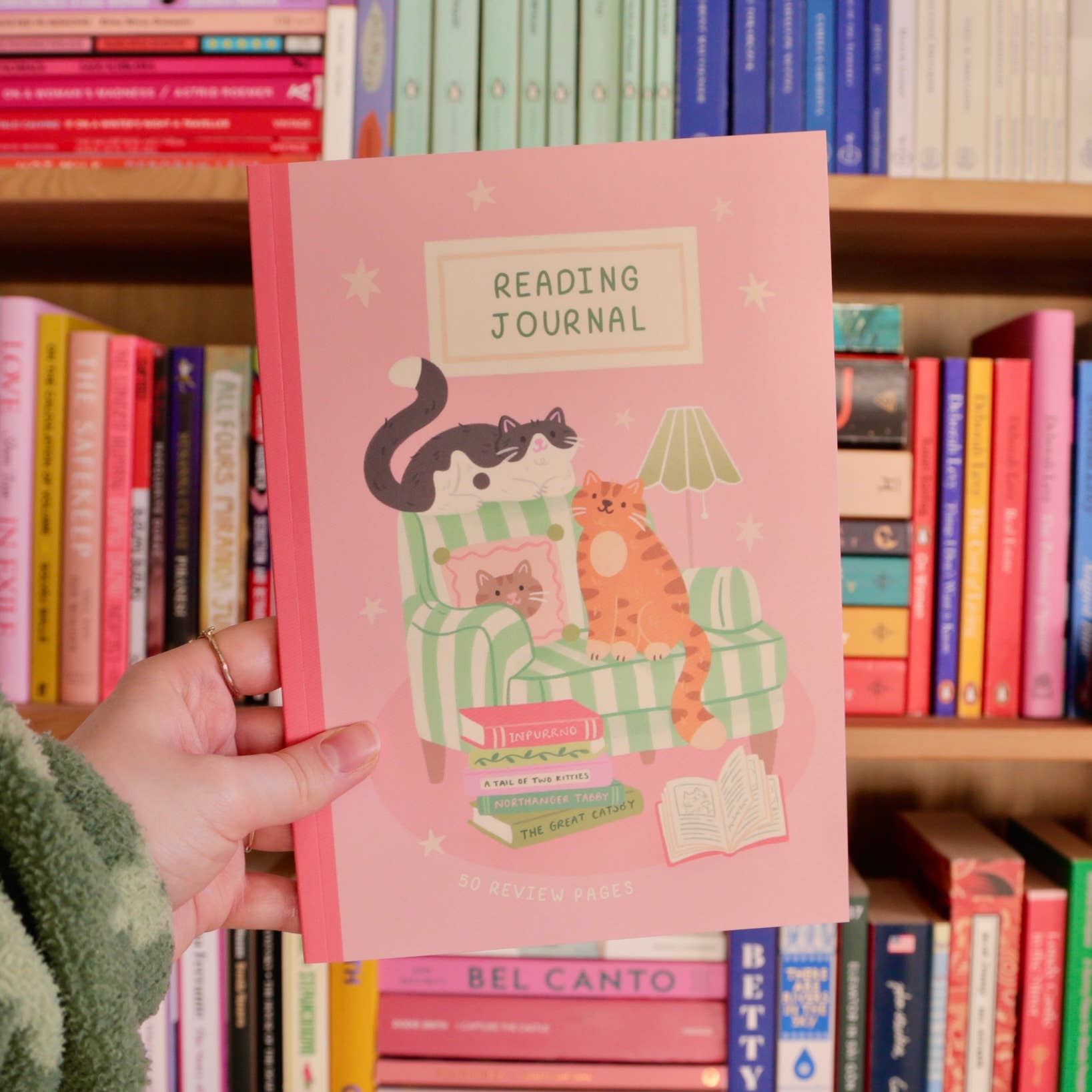 Hopscotch Paper Co. - Wholesale Journal/Diary - Reading Journal Cats – 50 Page Book Review Notebook7