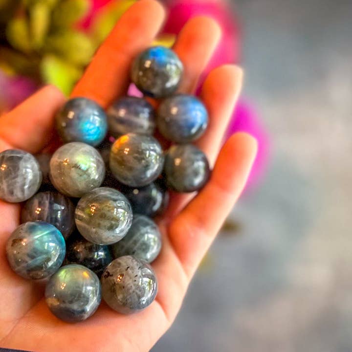 Mandala Gems - Wholesale Spiritual Stone/Crystal - Mini Labradorite Spheres, Crystals and Stones, Labradorite Marble