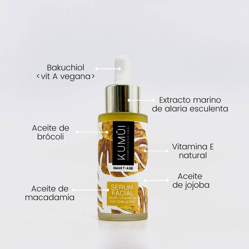 KUMUI COSMETICA NATURAL - Wholesale Gezichtsserum/concentraat - Multi-Vitamine Gezichtsserum met Bakuchiol - KUMUI - 30ml1