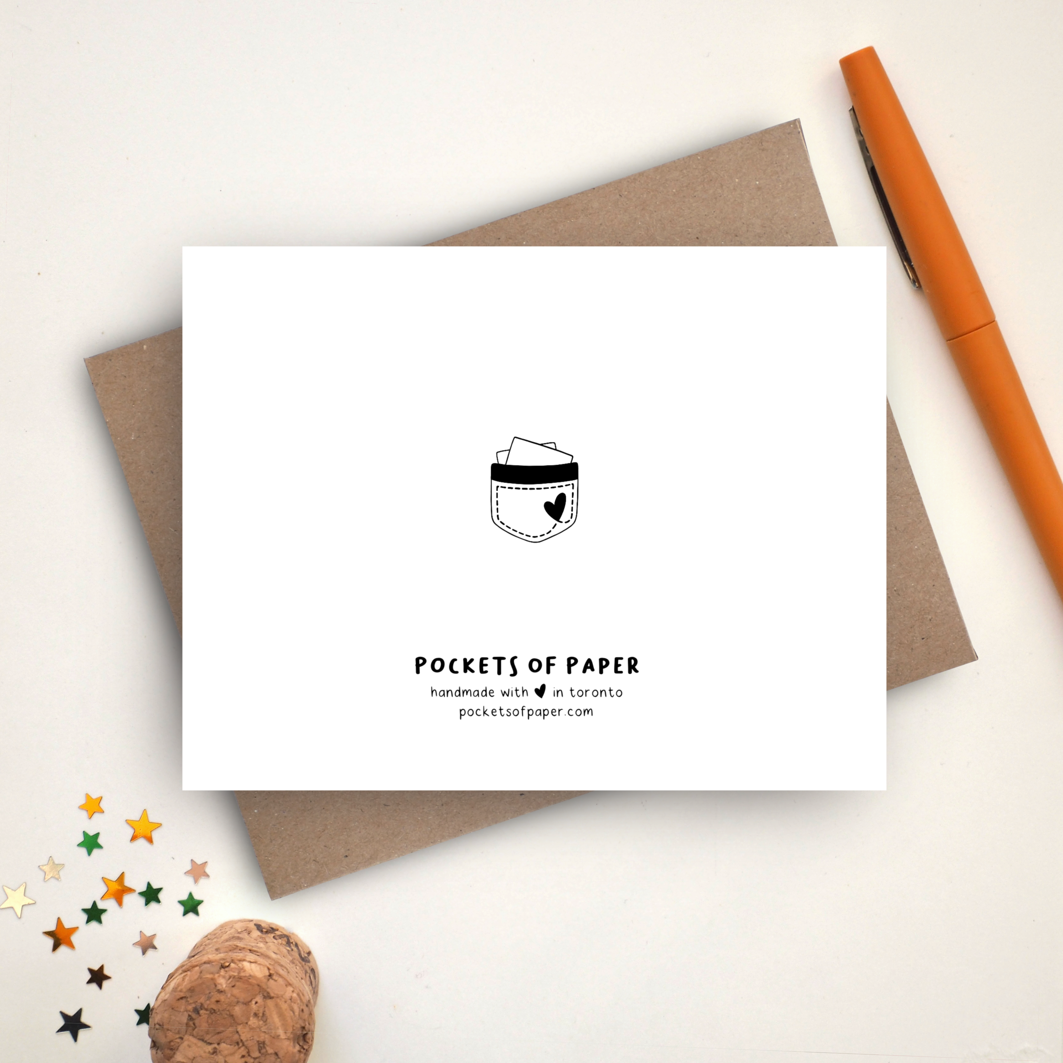 Pockets of Paper - Wholesale Wedding Card - Tying the Knot Card1