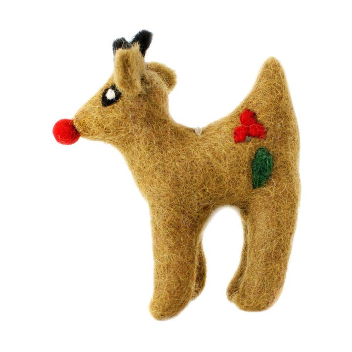 Felt Ornament Rudolph for wholesale by Hamro Village
