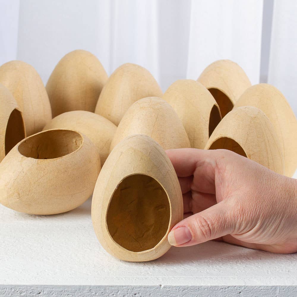 Factory Direct Craft - Wholesale Paper Mache - Panoramic Diorama Paper Mache Egg - 4" x 2-1/2" Dia.7