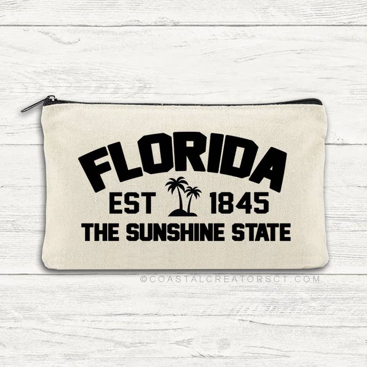 Florida The Sunshine State Multi-Use Canvas Travel Beach Bag for wholesale by Coastal Creators of Connecticut