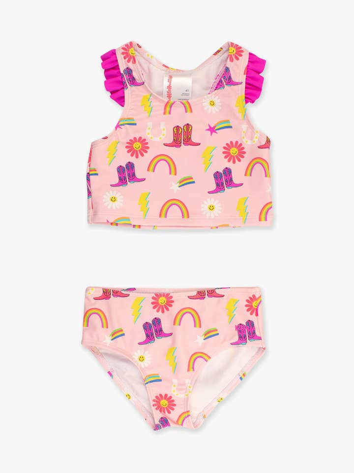 Pink Girls Cowgirl Cutie Racerback Flutter Tankini 2-Piece Swimsuit
for wholesale on Faire1