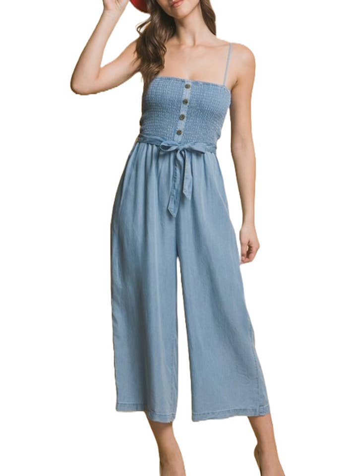 Vanilla Monkey – wholesale Jumpsuit - Dam – Smockad vid byxdress med korta ben