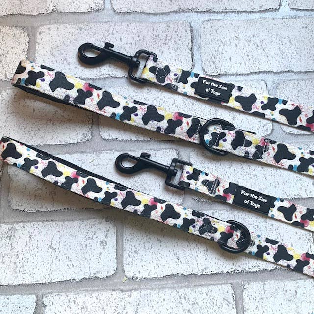 Fur the Love of Toys - Wholesale Pet Leash - Dog - Pawcowso Dog Lead Leash Cow Print1
