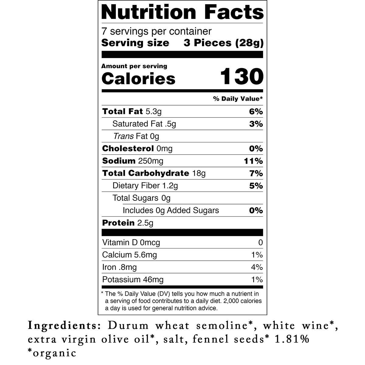 Bona Furtuna - Wholesale Crackers - Organic Fennel Taralli4