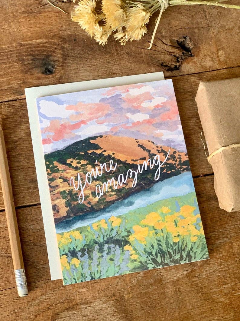 Little Salt Wagon - Wholesale Everyday Greeting Card - You're Amazing Nature Landscape Greeting Card4