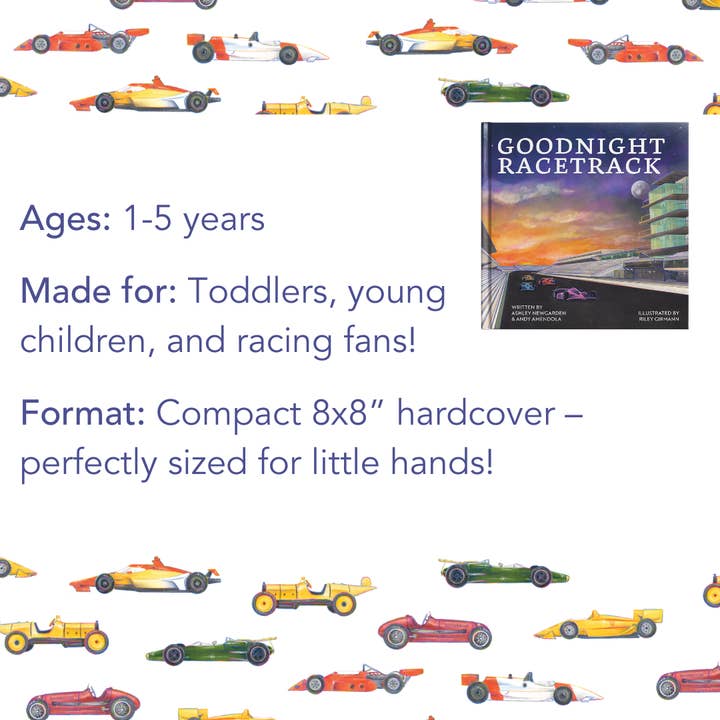Red Racer Books - Wholesale Book - Kids - Goodnight Racetrack - A Bedtime Picture Book Celebrating the Indianapolis Motor Speedway and Indy 500 Traditions – Perfect for Kids Ages 1-5, Toddlers, and Young Racing Fans