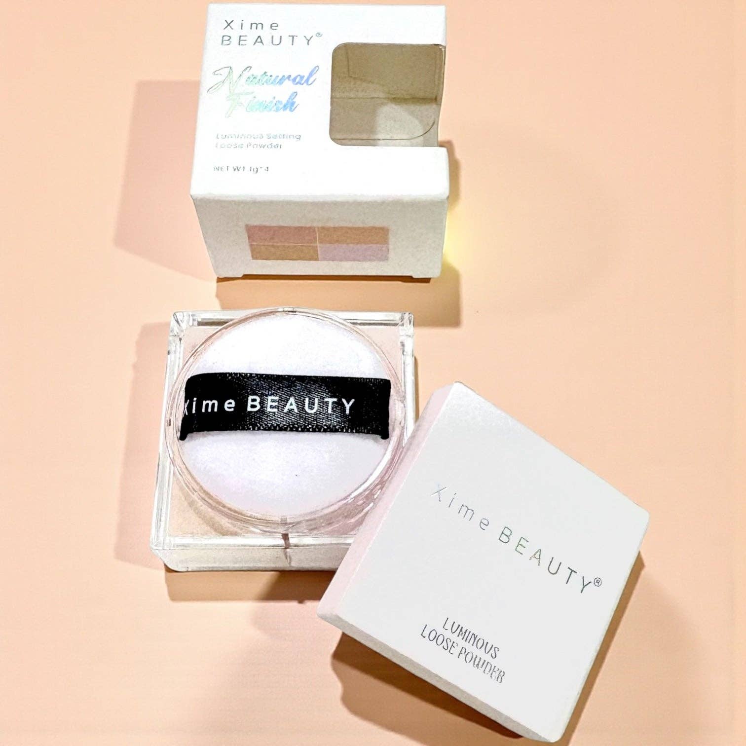 XIME BEAUTY – Spray/pó de maquilhagem por atacado – Pó Solto de Acabamento Luminoso - Acabamento Natural - Tom: QUENTE1