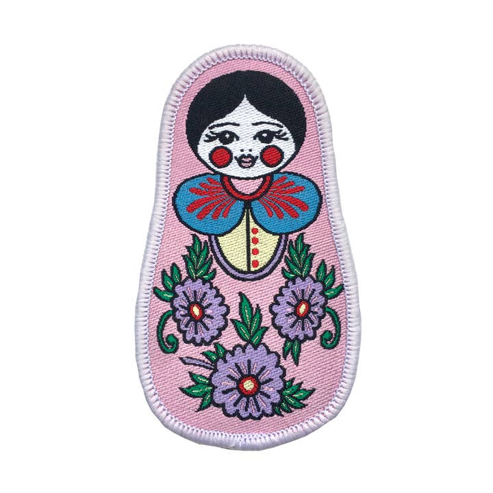 Russian Doll Iron on Patch for wholesale by Rosie Wonders