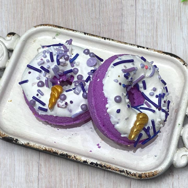 Donut Bath Bomb - Purple for wholesale by Calla Lily Cosmetics