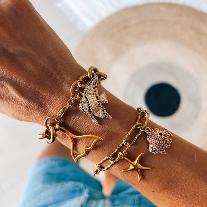 Goupi - Wholesale Charm/dangle bracelet - Steel chain fish bracelet1