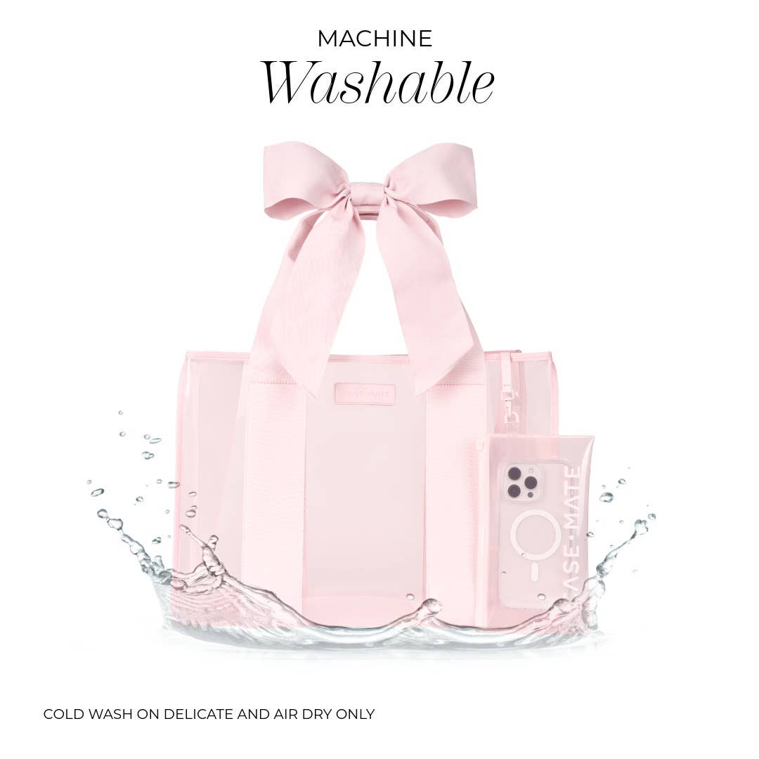 Case-Mate - Wholesale Tote Bag - Women's - Case-Mate Ballet Pink Bow Jelly Tote Bag9