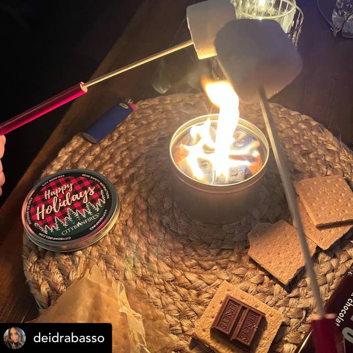 City Bonfires - Portable Fire Pits - Wholesale Fire Pit - S'mores Night Pack - Happy Holiday Limited Edition