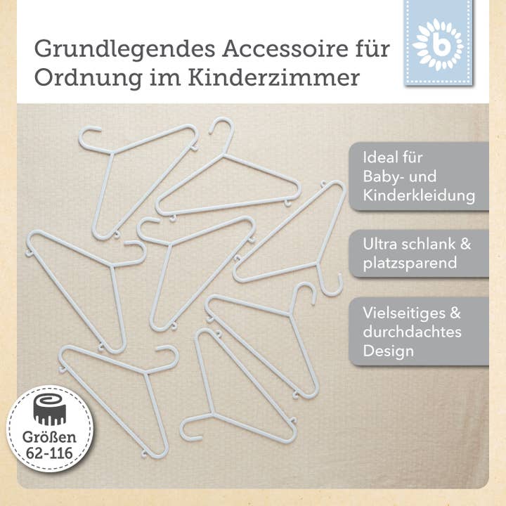 Bieco Spielwaren - Wholesale Clothes Hangers - Hanger 8-piece set misty blue3