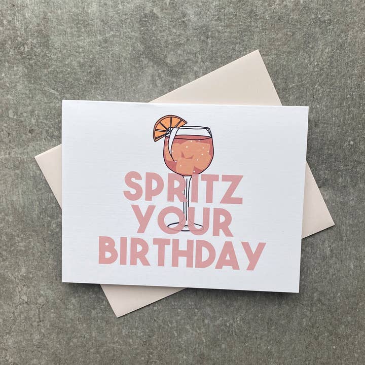 "Spritz Your Birthday" Card for wholesale by Ink Addition