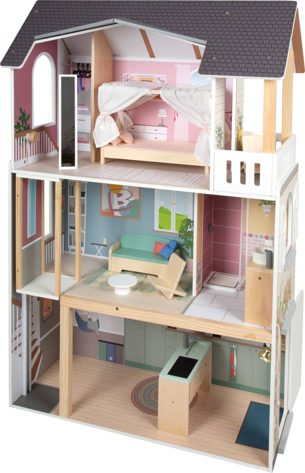 small foot - Wholesale Doll Accessory Kit - Kids - Dollhouse Dream Villa XL | Dollhouses | Wooden Toys5