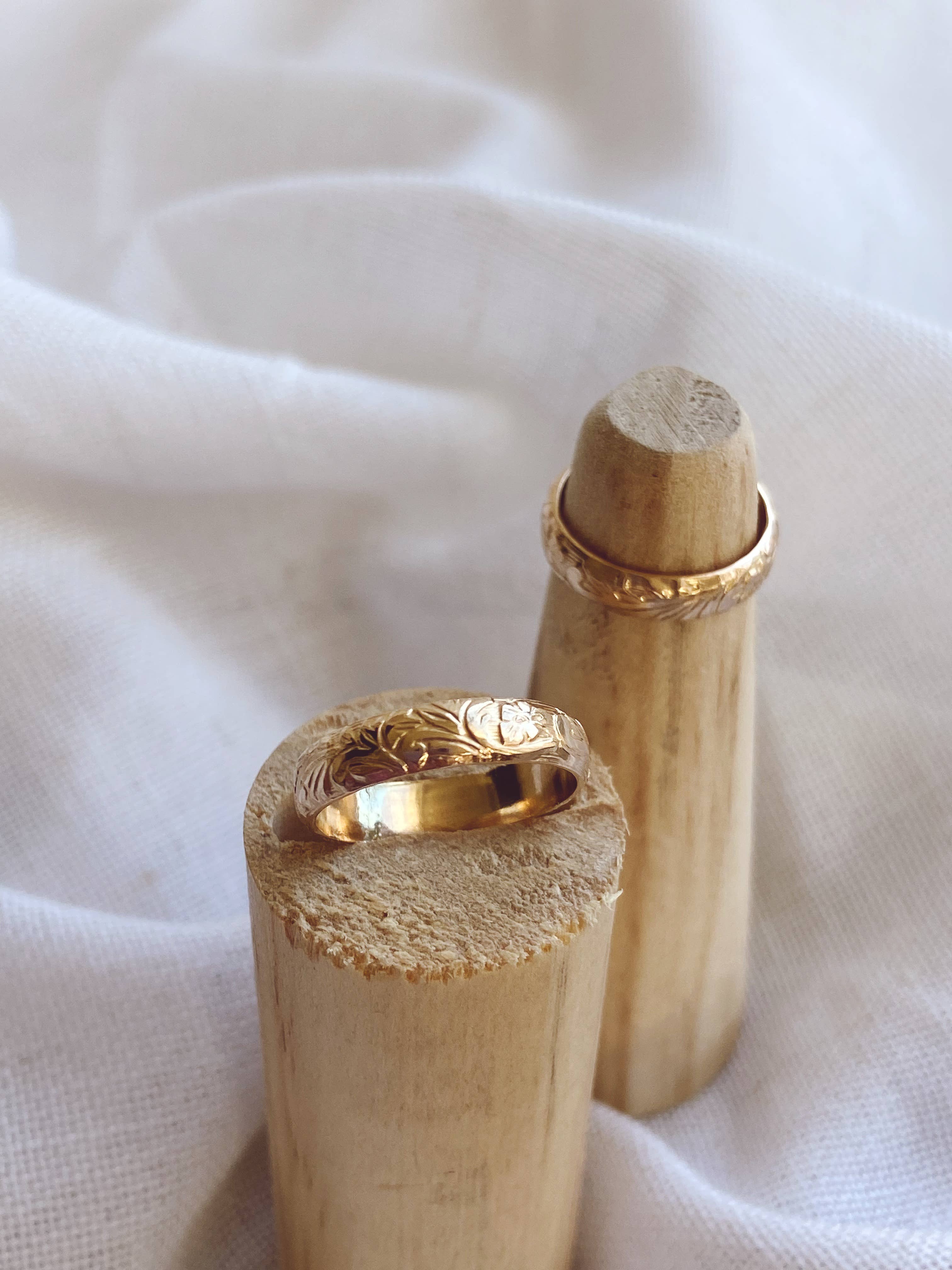 AVA Handmade Jewelry – Anel de banda por atacado – Banda grossa floral vintage; banda grossa floral, banda floral9