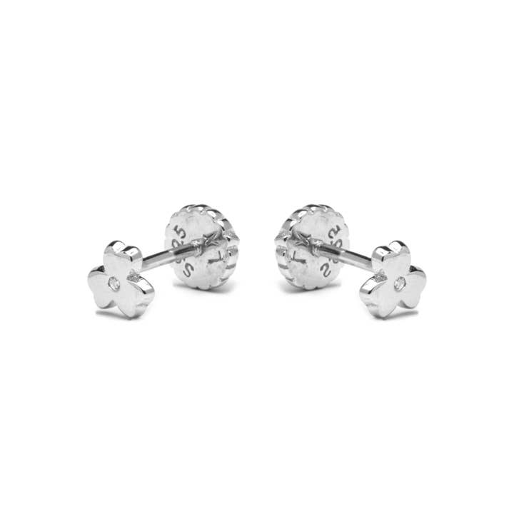 Luxenter - Wholesale Stud/Post Earrings - Pendientes de Plata de Ley 925 y Circonita Brillante acabados en rodio - Yscu1