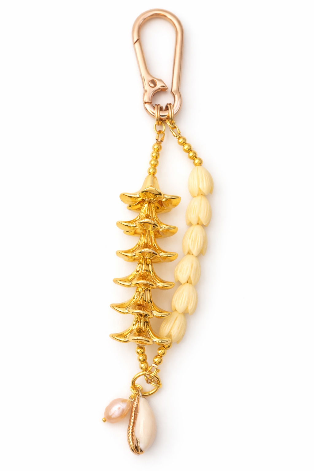 Leo & Lei - Wholesale Purse/Bag Accessory - Women's - Gold Plumeria and Pikake Bag and Accessory Charm 1