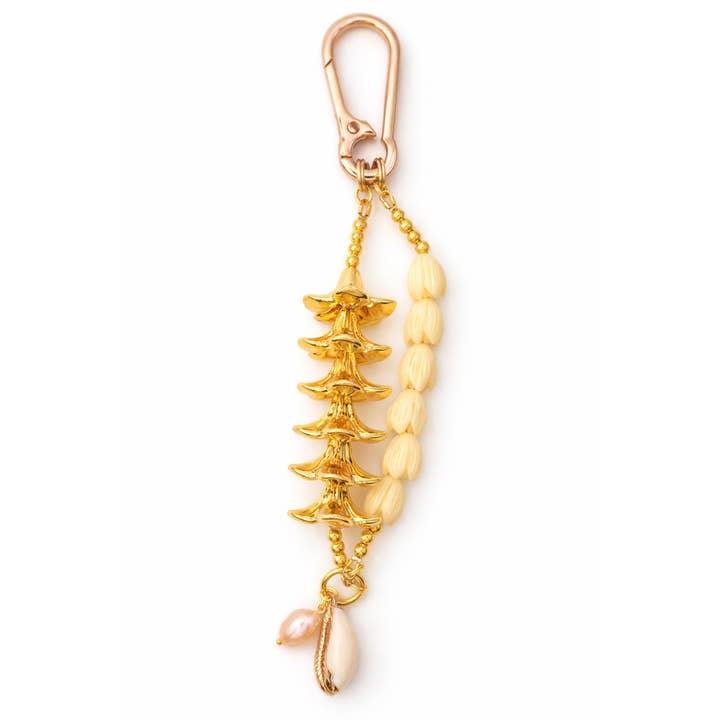 Leo & Lei - Wholesale Purse/Bag Accessory - Women's - Gold Plumeria and Pikake Bag and Accessory Charm 1