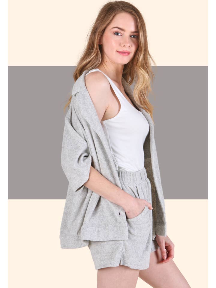 P.S Kate - Wholesale Shorts – Women’s - Towel terry shorts with pockek (6044shorts)1