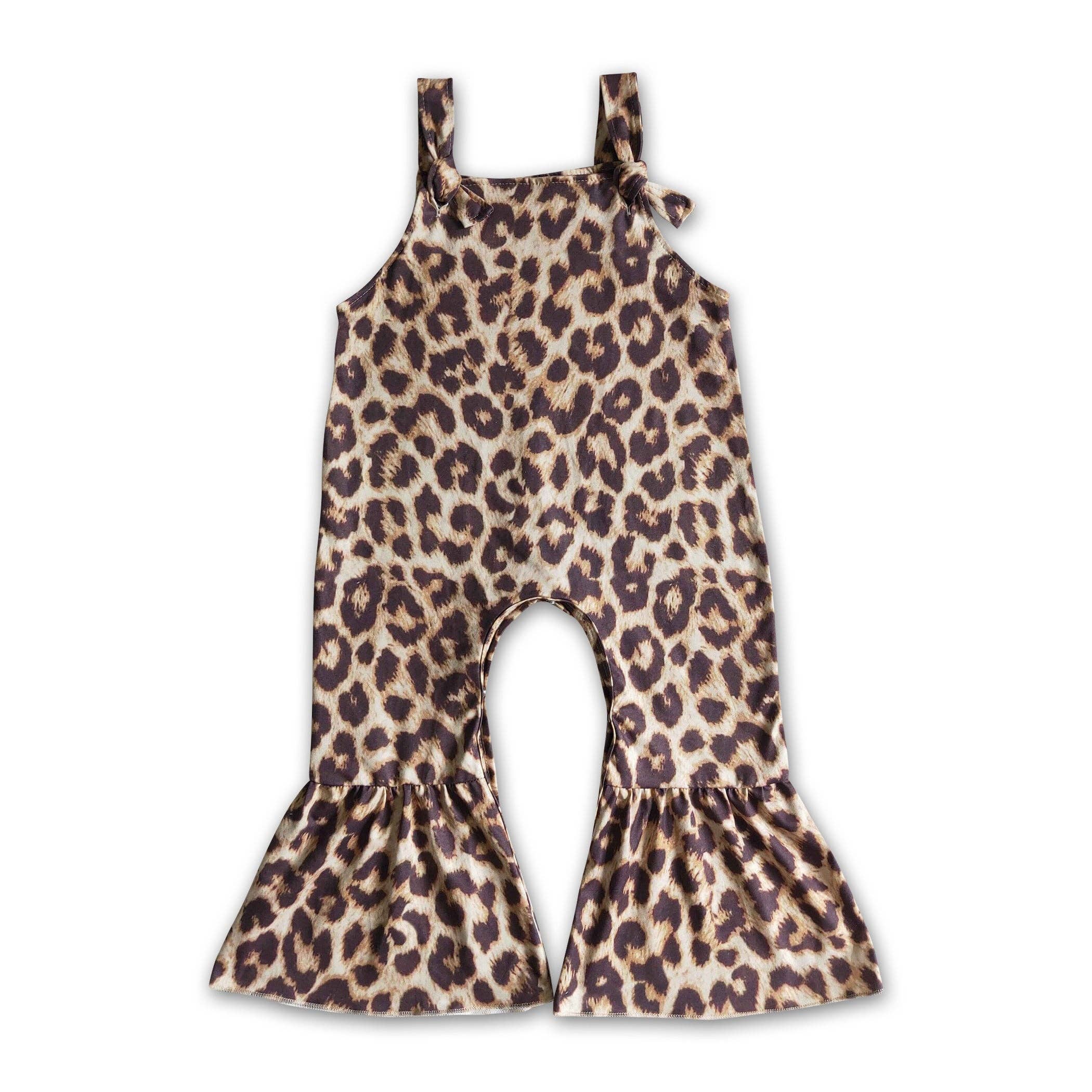 Yawoo Garments - Wholesale Jumpsuit - Baby - Leopard pants length baby girls fall jumpsuit0