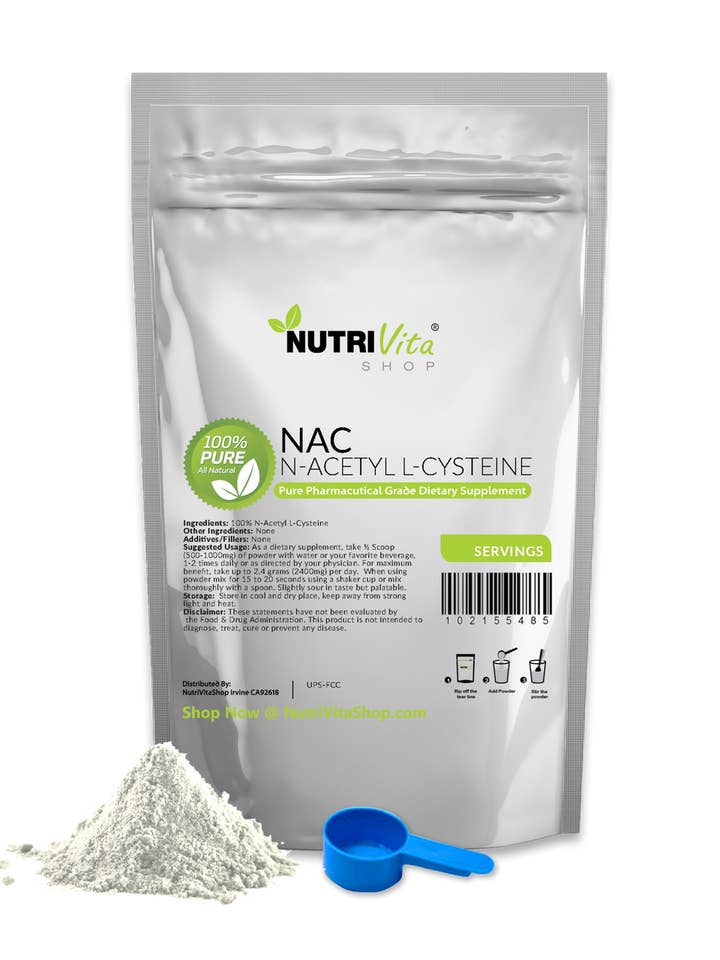 N-ACETYL L-CYSTEINE POWDER - NAC - 500g for wholesale by NutriVitaShop