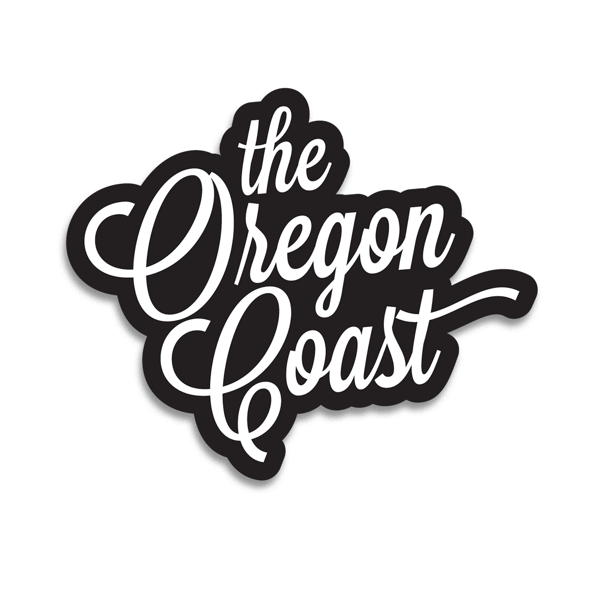Patchmarks - Wholesale Sticker - "The Oregon Coast" 4-inch Script Sticker (3 color options)1