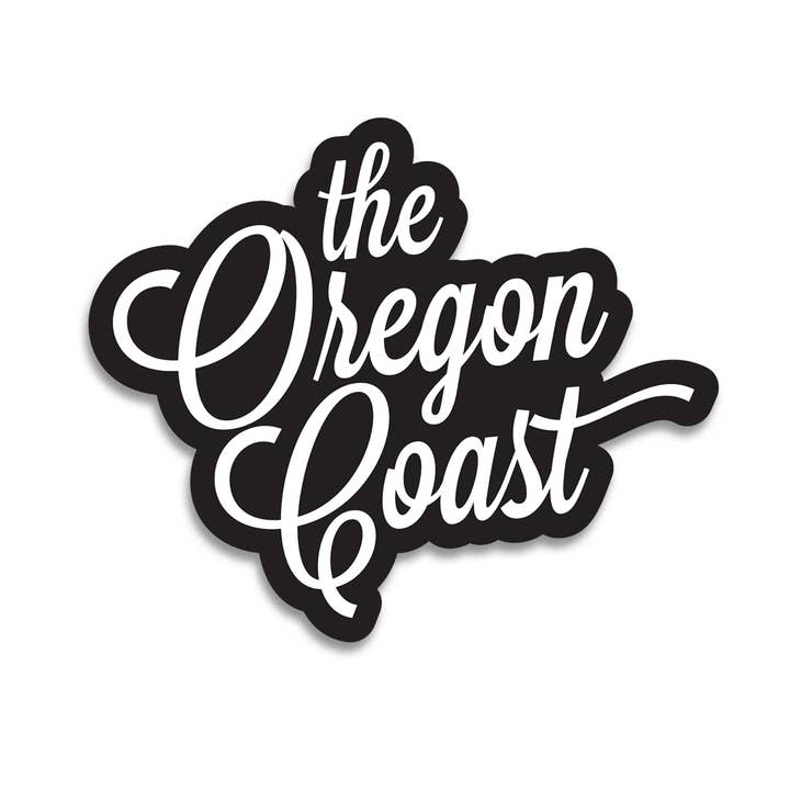 Patchmarks - Wholesale Sticker - "The Oregon Coast" 4-inch Script Sticker (3 color options)1