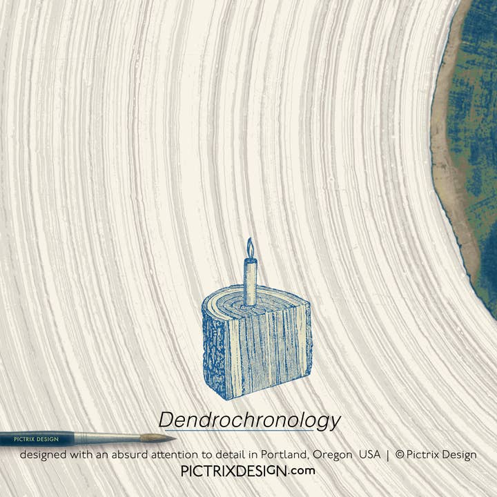 Pictrix Design - Wholesale Birthday Card - "Dendrochronology" A6 birthday card (man)3