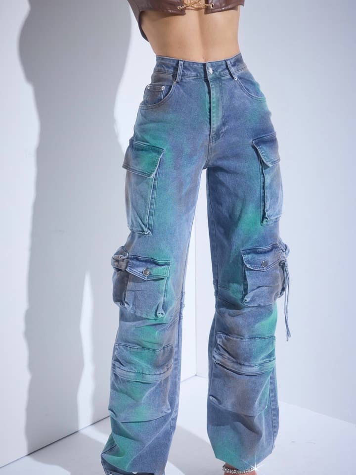 Mehrfarbiger Cargo-Denim für den Großhandel von WFFS