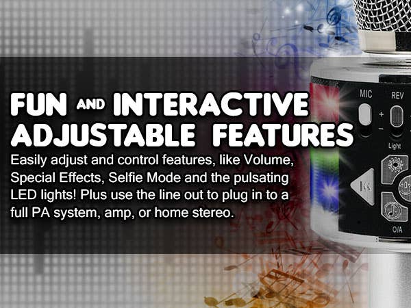 Mainstream Source - Wholesale Musical Instrument - Mainstream Source® Wireless Bluetooth Karaoke Microphone – H9