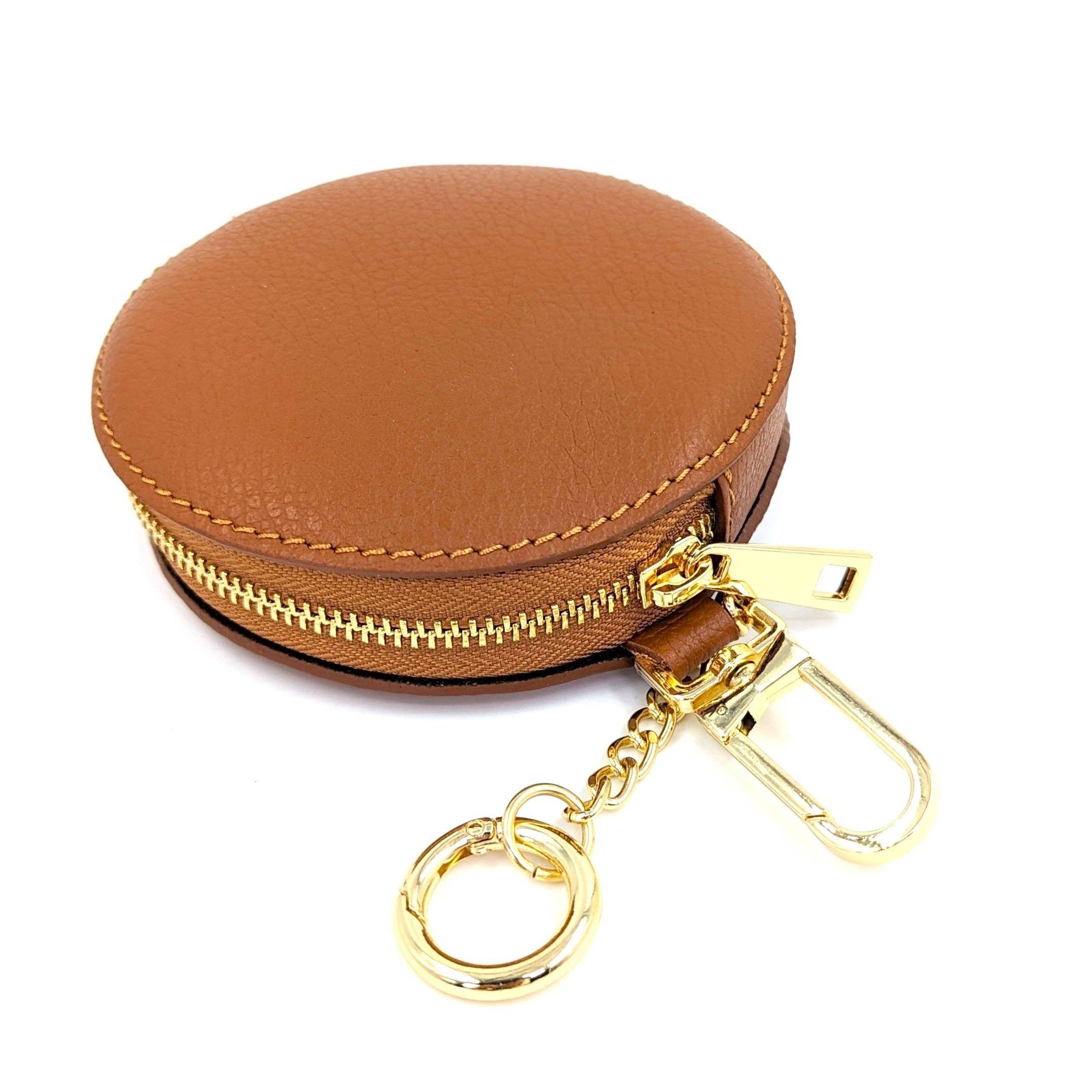 Tempest Designs – wholesale Coin purse – Women’s – Circular leather coin purses with chain link and lobster claw5