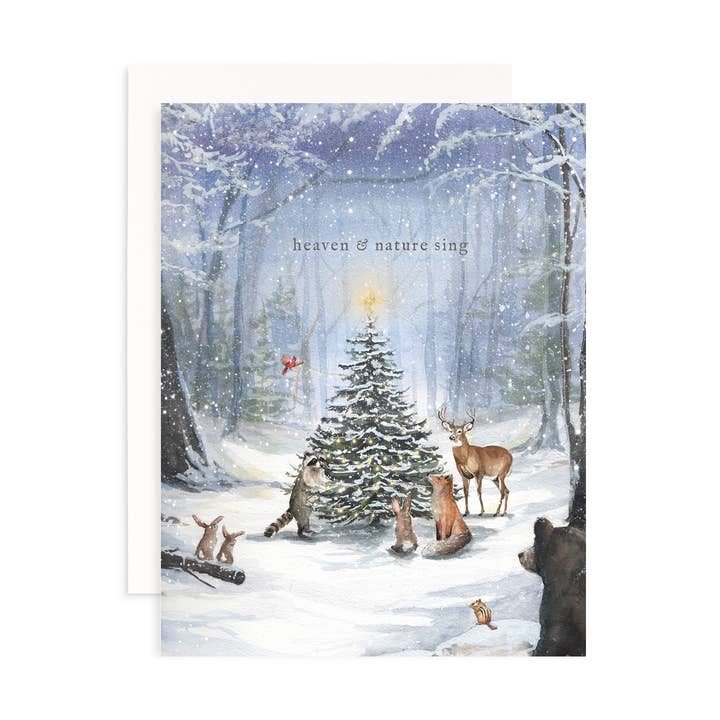 Carte de vœux de Noël Heaven and Nature Sing pour la vente par Cami Monet