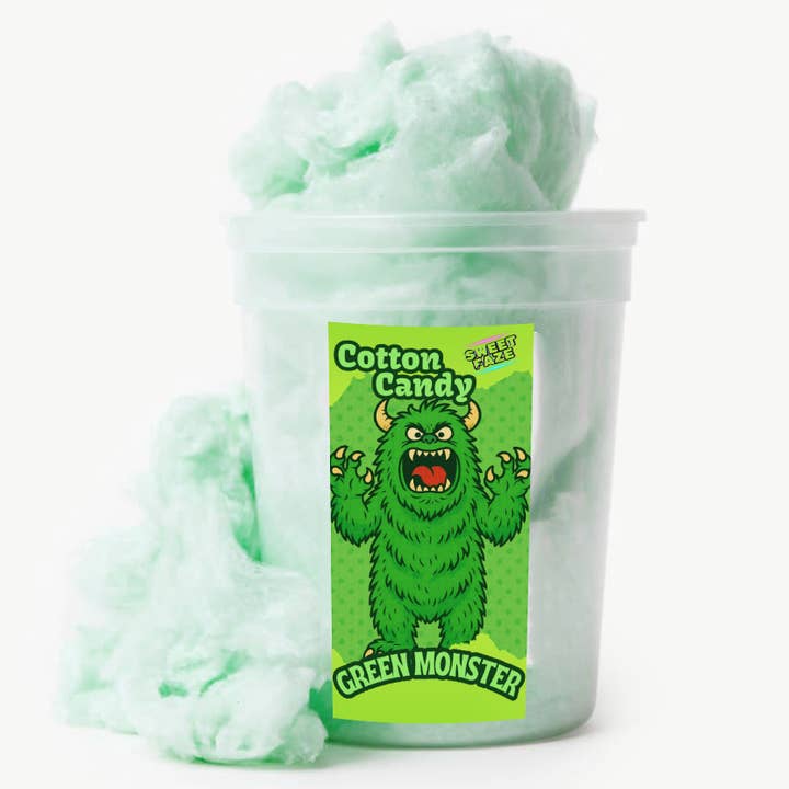 Handgemachte grüne Monster-Zuckerwatte - Großhandel für den Großhandel von Sweet Faze LLC