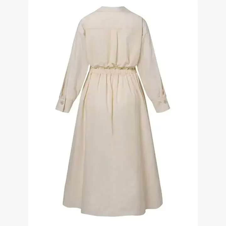 Katinki - Wholesale Dress - Women's - Pleated Waist Long Shirt Dress1