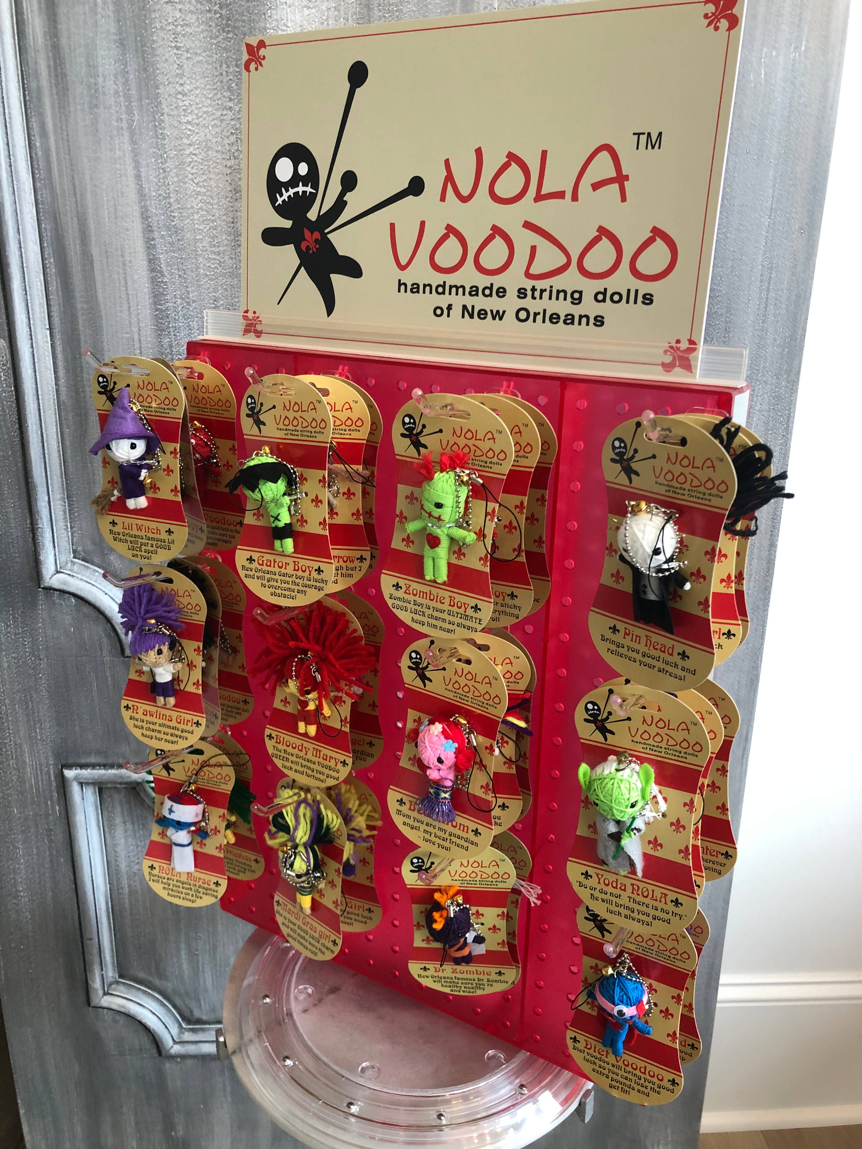 NOLA VOODOO - Wholesale Retailer Display - Kids & Baby - AA. Revolving table display w/sign, comes with 96 dolls1