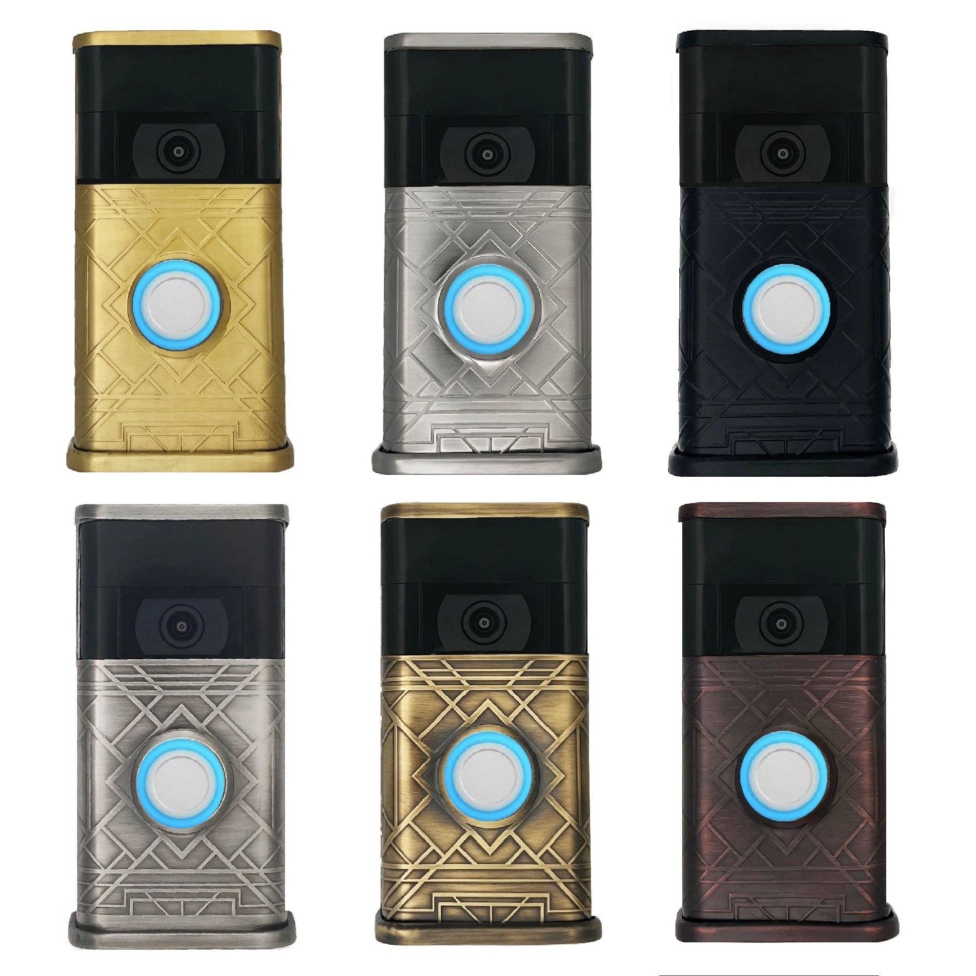 Michael Healy Designs - Vente Bibelots/décorations d'extérieur - Couvercle de sonnette vidéo Art Déco (Ring 2e génération)4