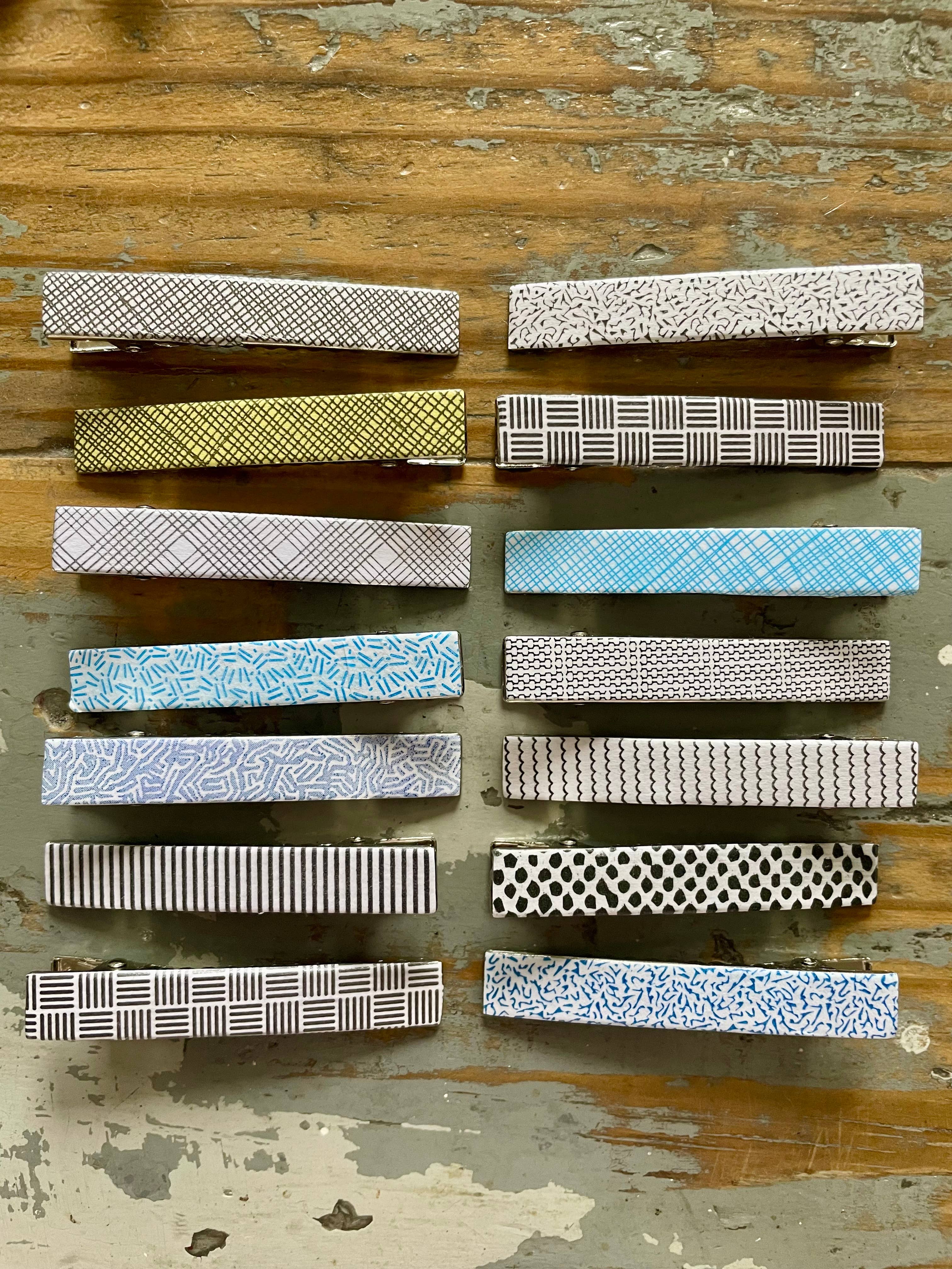 made by Q - Venta al por mayor Horquilla para el pelo - Mujer - Pinza para el cabello con diseño de sobres reciclados4