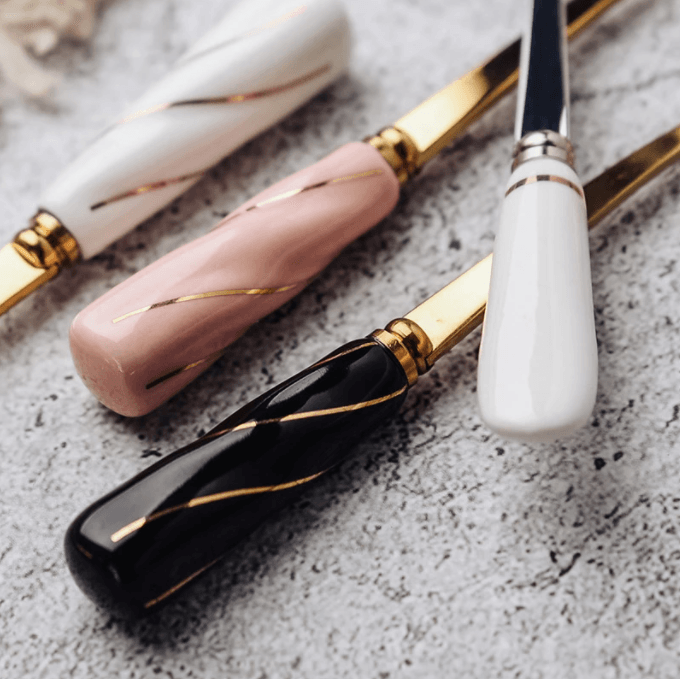 Homerely (We Cover All Import Duties) - Wholesale Table Spoon (Cutlery) - Ceramic Handle Stainless Steel Dessert Spoon9