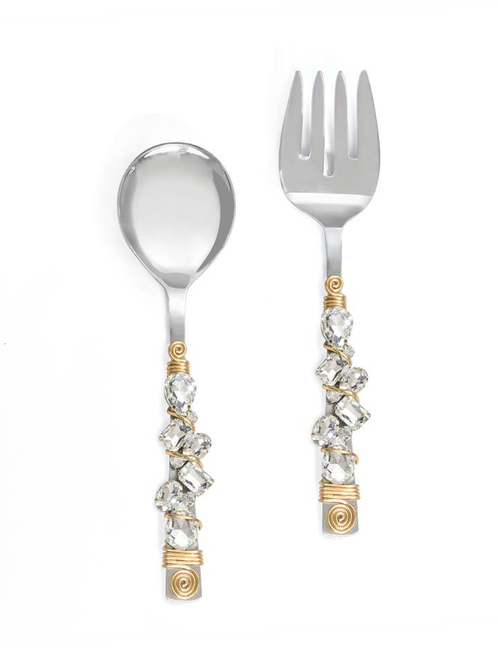 Snow Melt Salad Server Set for wholesale by Tiramisu