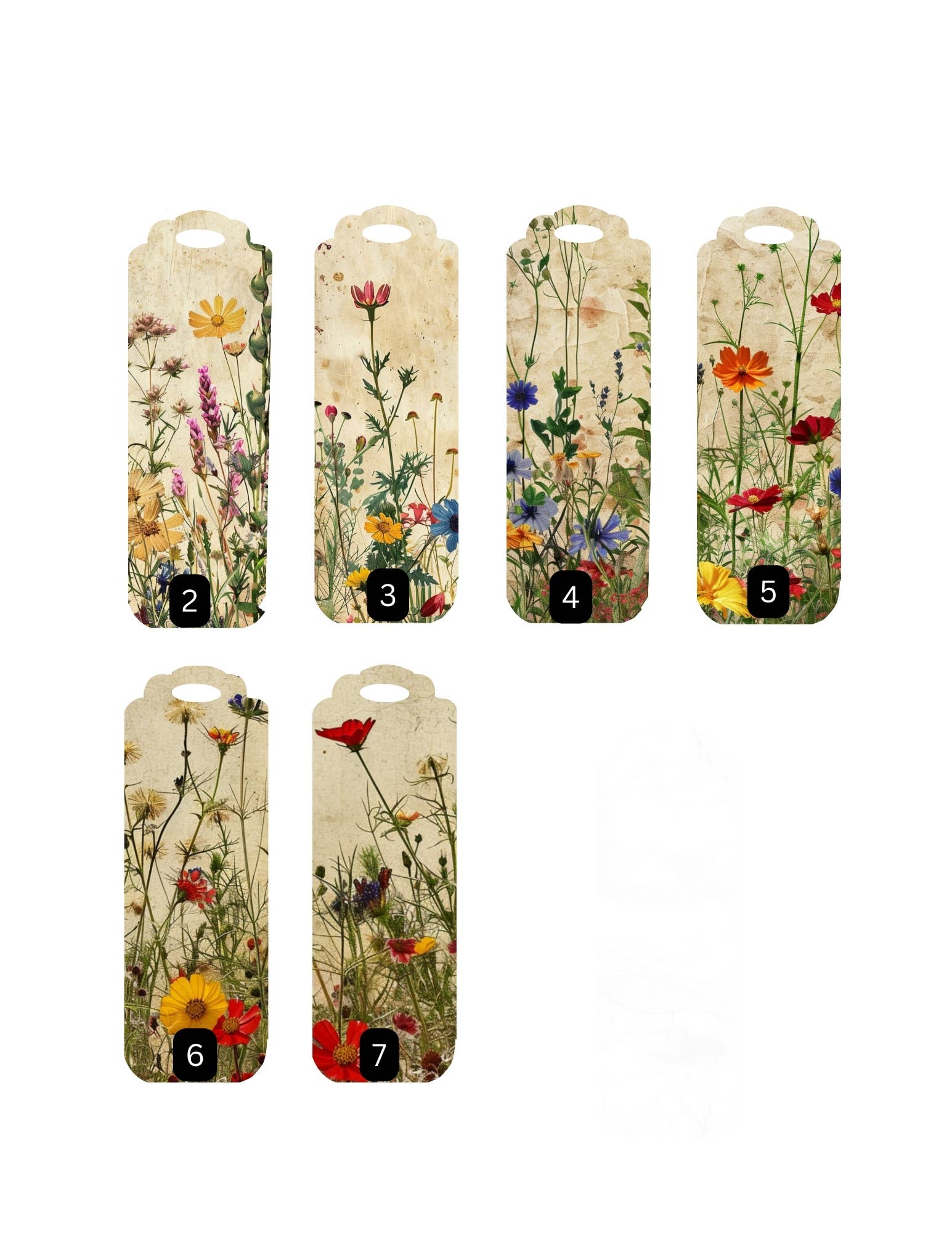 Nimblepic - Wholesale Bookmark - Bookmarks - Vintage Wildflowers0