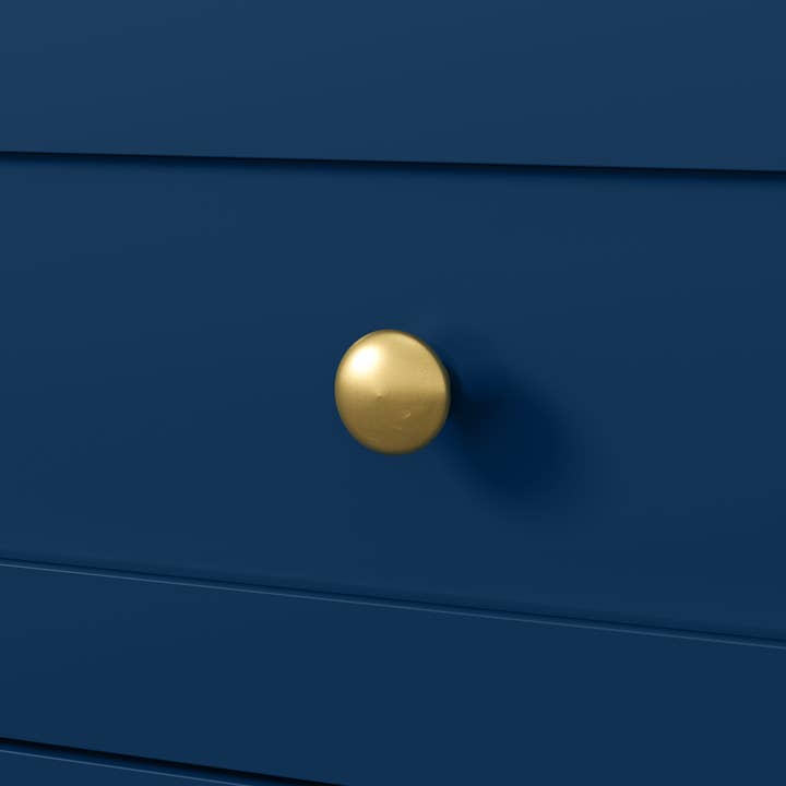 Heynemo - Vente Armoire - Table de chevet à 3 tiroirs, grande table de chevet avec rond doré23