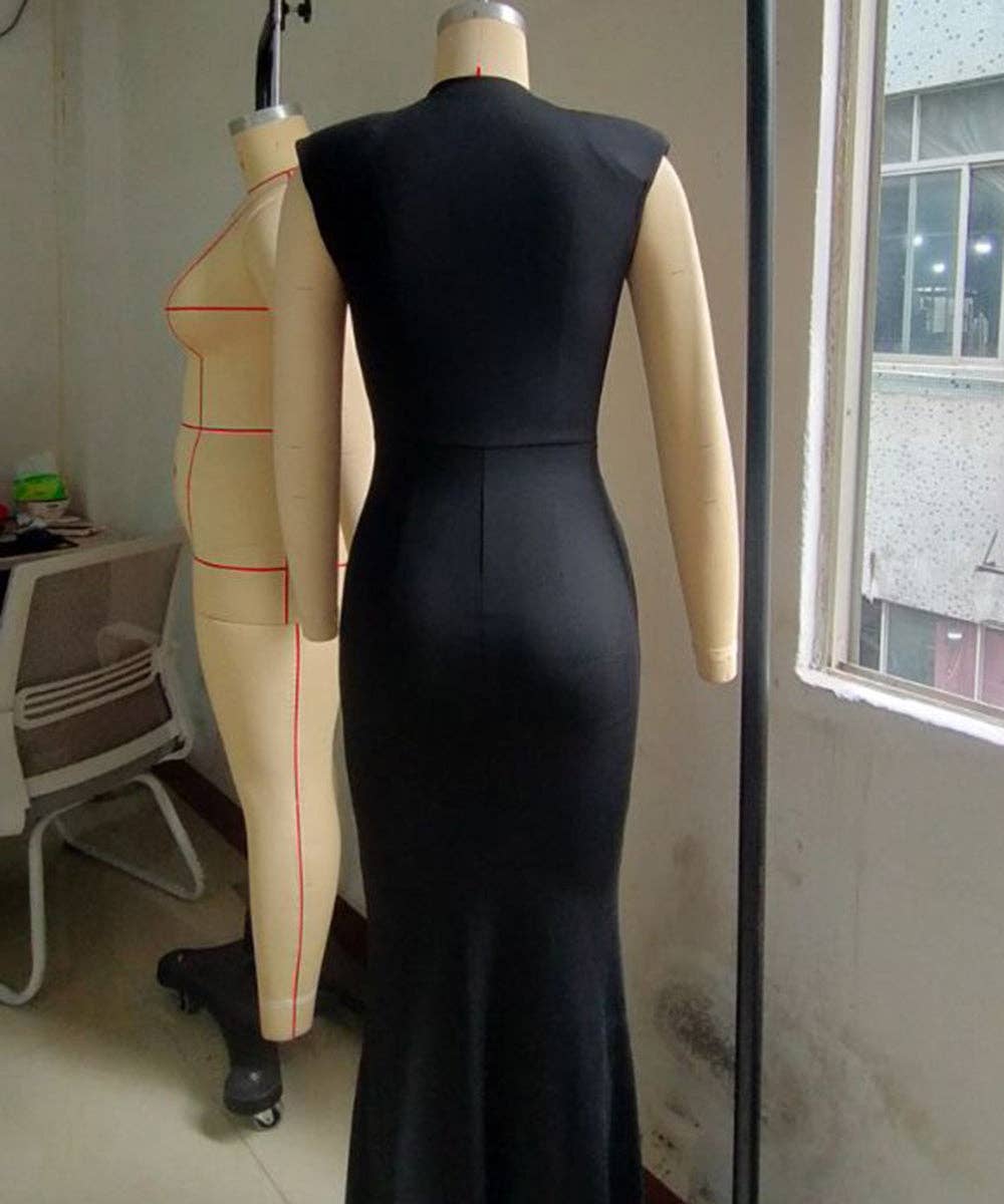 Aria Romance - Wholesale Formele jurk - Dames - Mouwloze Bodycon Midi Jurk30